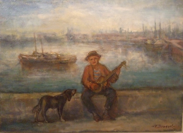 Guitariste sur le port