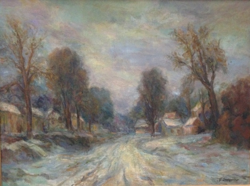 Hungarian village under the snow