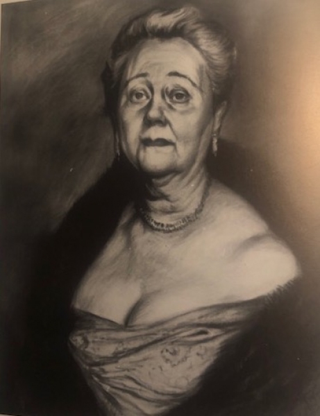 Mme De Bie, quelques mois avant sa mort accidentelle.Collection privée