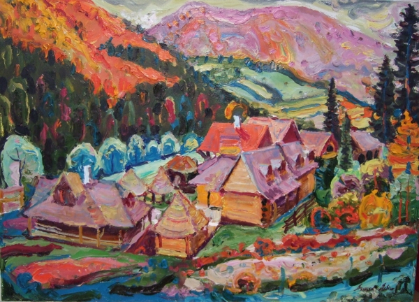 Village in the Carpates Mountains (Ukraine)