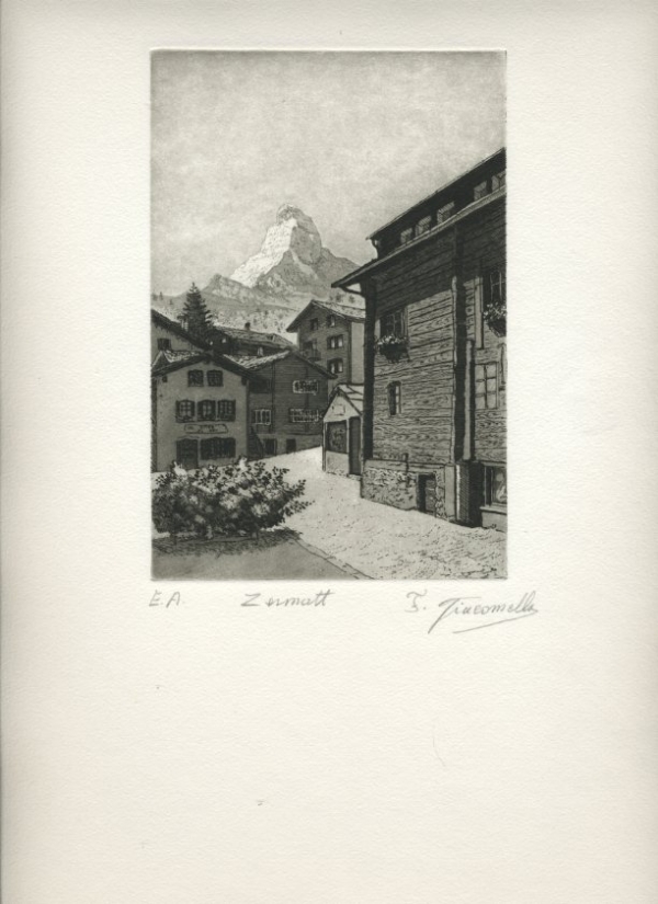 ZERMATT (Suisse))- Le village de Zermatt et le Cervin