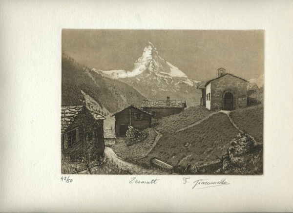 ZERMATT (Switzerland) The capel of Findeln ans the Cervin Mountain